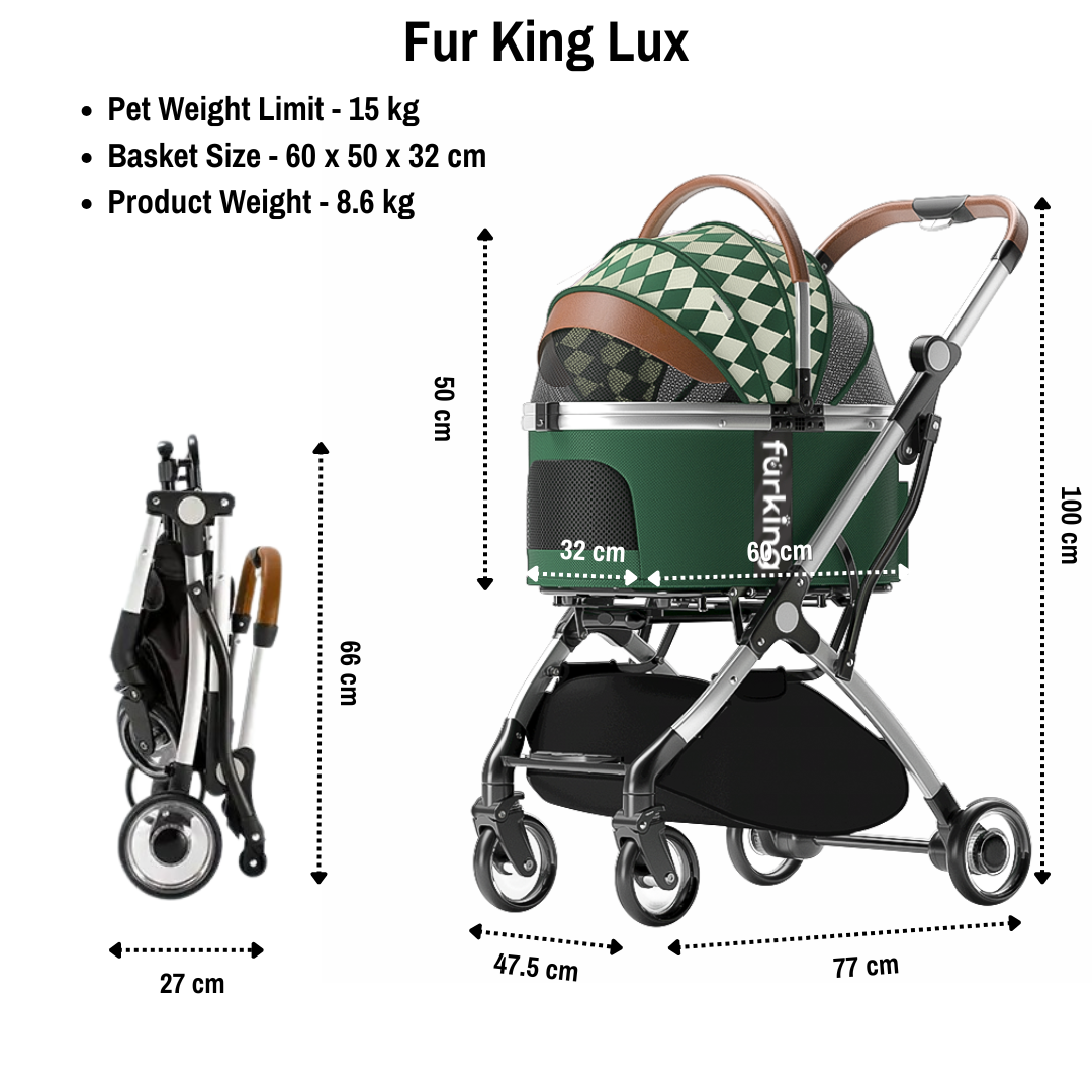 Fur King Lux Pet Pram / Stroller