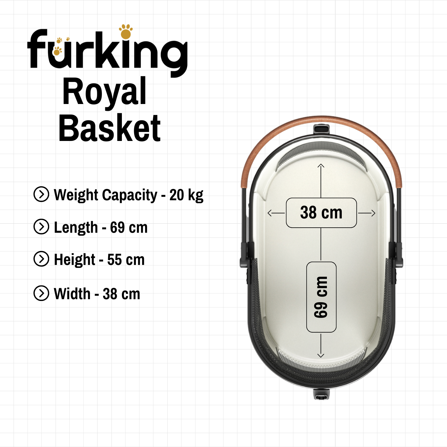 Fur King Royal - 20kg Pet Stroller