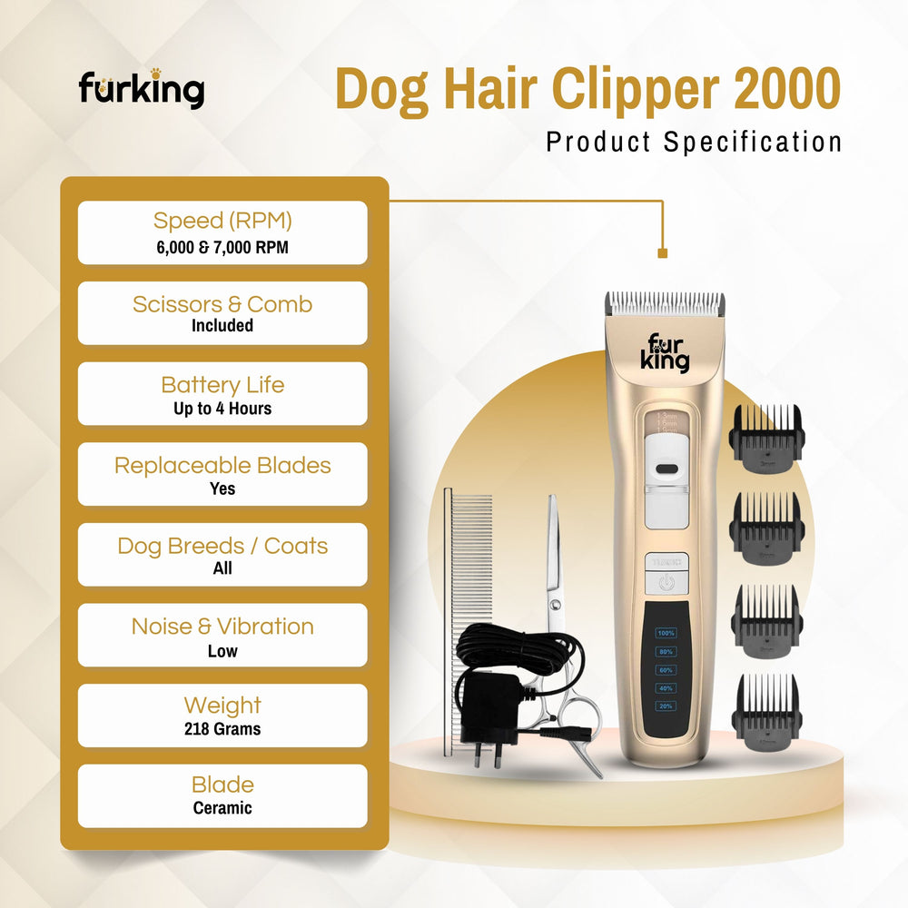 Best Dog Hair Clipper | Fur King 2000 Dog Hair Clipper | Dog Grooming Kit